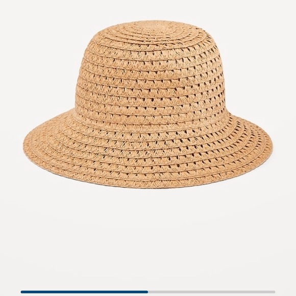 NWT OLD NAVY STRAW BUCKET Hat Color Totally Natural - Picture 6 of 6